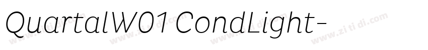 QuartalW01 CondLight字体转换 QuartalW01 CondLight字体转换